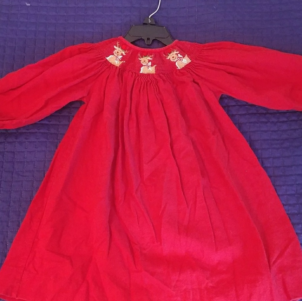 2t smocked Christmas dress
